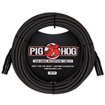 PIG HOG Woven Microphone Cable, 30 ft XLR, Black & White