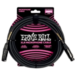 ERNIE BALL Classic XLR Microphone Cable, 20ft., M/F, Black