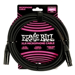 ERNIE BALL Braided XLR Microphone Cable, 15ft., M/F, Black