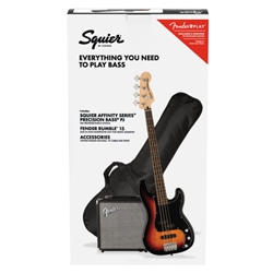 SQUIER Affinity Series Precision Bass PJ Pack, 3-Color Sunburst