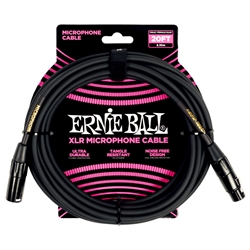 ERNIE BALL Classic XLR Microphone Cable, 20ft., M/F, Black