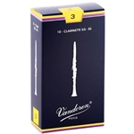 VANDOREN Traditional Bb Clarinet Reeds, 3.0 Strength, 10-Pack