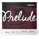 D'ADDARIO Prelude Cello String Set, 3/4 Scale, Medium Tension