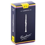 VANDOREN Traditional Bb Clarinet Reeds, 2.5 Strength, 10-Pack