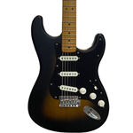 Squier 40th Anniversary Stratocaster®, Vintage Edition, Maple Fingerboard, Black Anodized Pickguard, Satin Wide 2-Color Sunburst