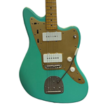 Squier 40th Anniversary Jazzmaster®, Vintage Edition, Maple Fingerboard, Gold Anodized Pickguard, Satin Sea Foam Green