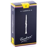 VANDOREN Traditional Bb Clarinet Reeds, 2.0 Strength, 10-Pack