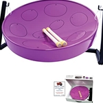 Panyard Jumbie Jam Steel Drum Kit - Table Top Stand - Purple Pan
