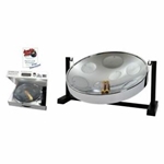 Panyard Jumbie Jam Steel Drum Kit - Table Top Stand - Chrome Pan