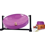 Panyard Jumbie Jam Steel Drum Educators 4-Pack - Table Top Stands - Purple Pans