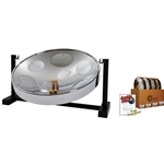 Panyard Jumbie Jam Steel Drum Educators 4-Pack - Table Top Stands - Chrome Pans