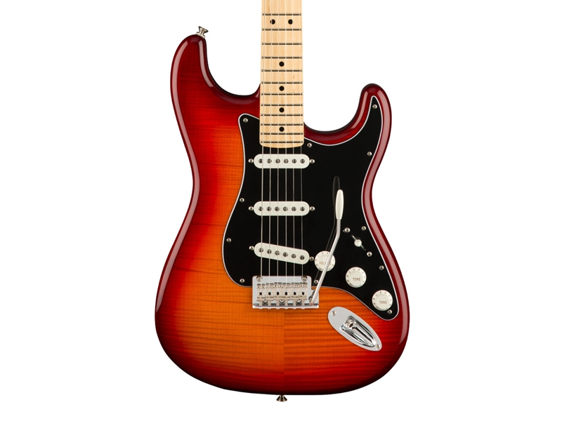 Jim's Music - FENDER Player Stratocaster Plus Top, Maple Fingerboard, Aged  Cherry Burst