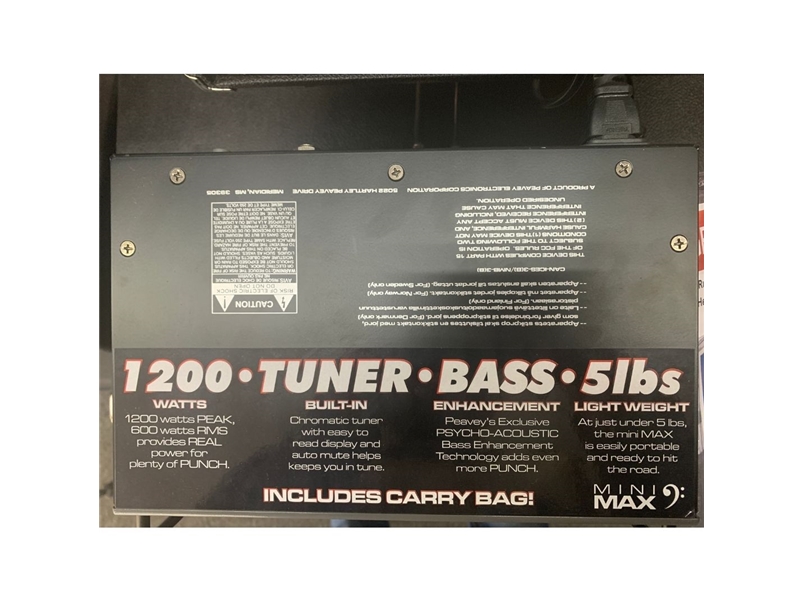 ベース Peavey mini MAX 600 MiniMAX® 600-Watt Mini Bass Amp Head - Peavey