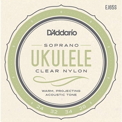D'ADDARIO D'Addario EJ65S Pro-Arte Custom Extruded Nylon Ukulele Strings, Soprano