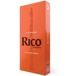 D'ADDARIO Rico Bb Clarinet Reeds, 2.0 Strength, 25-Pack