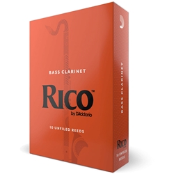 D'ADDARIO Rico Bass Clarinet Reeds, Strength 2.5, 10-pack