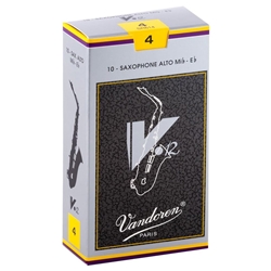 VANDOREN V-12 Alto Saxophone Reeds, 4.0 Strength, 10-Pack