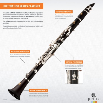 JUPITER クラリネット The Music Shoppe - Buffet BC1158L-2-0 XXI Professional Step