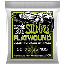 ERNIE BALL P02812 Slinky Flatwound Electric Bass Strings, .05-.105