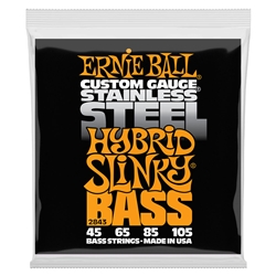 ERNIE BALL Hybrid Slinky Stainless Steel Electric Bass Strings, 45-105