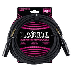 ERNIE BALL Classic XLR Microphone Cable, 25ft., M/F, Black