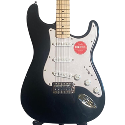 Squier Sonic Stratocaster, Maple Fingerboard, White Pickguard, Black